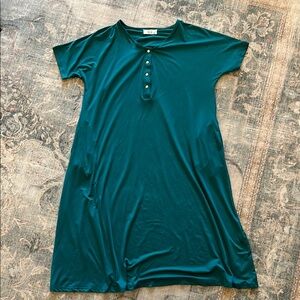 KATE Maternity/Hospital/Nursing Teal Dress with pockets